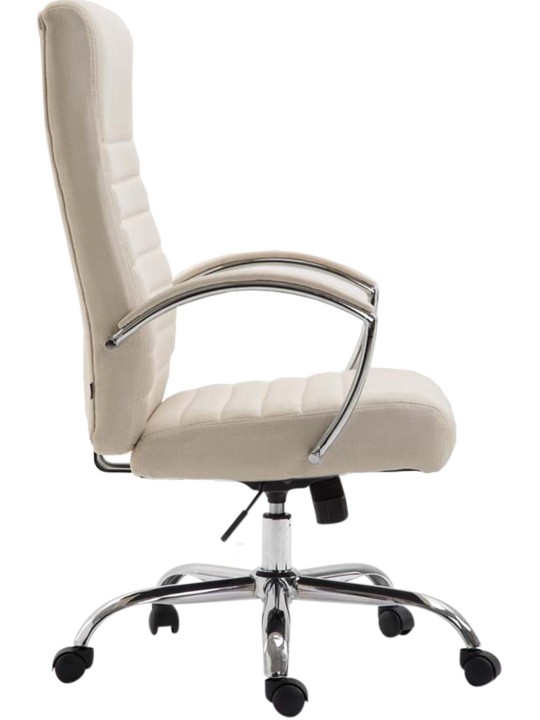 Chaise de bureau tissu Valais, crème