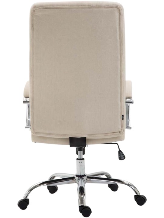 Chaise de bureau tissu Valais, crème