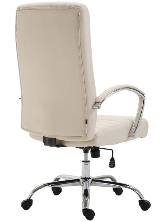 Chaise de bureau tissu Valais, crème