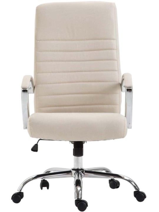Chaise de bureau tissu Valais, crème