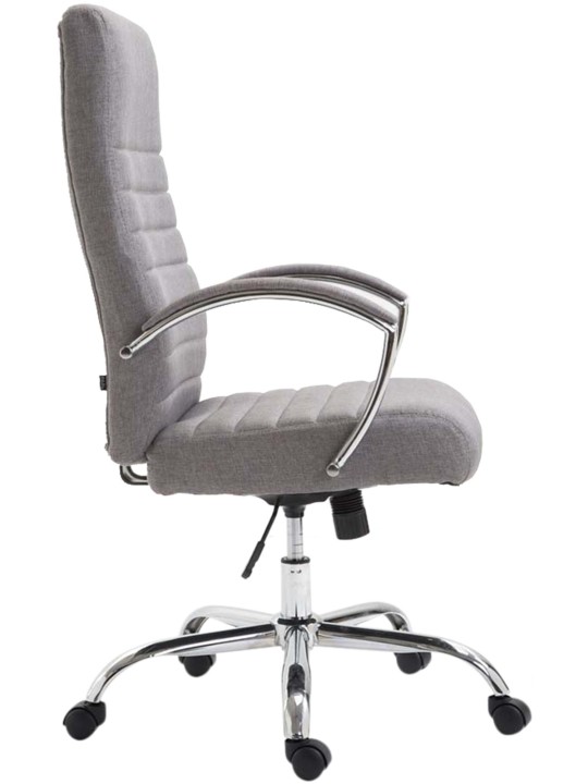 Chaise de bureau tissu Valais, gris