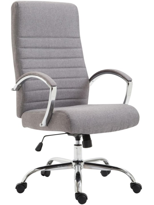 Chaise de bureau tissu Valais, gris