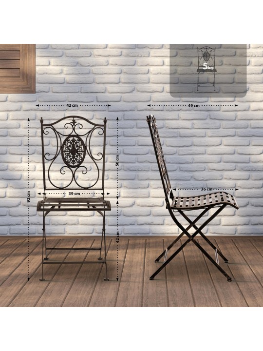 Lot de 2 chaises Sibell, bronze Lot de 2 chaises Sibell, bronze