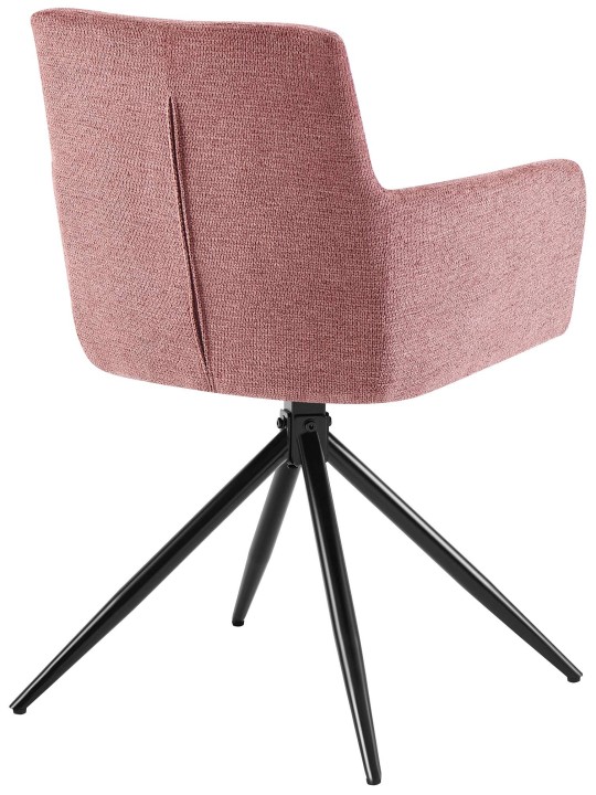 Lot de 2 chaises de salle à manger Jonah tissu, rouge rubis