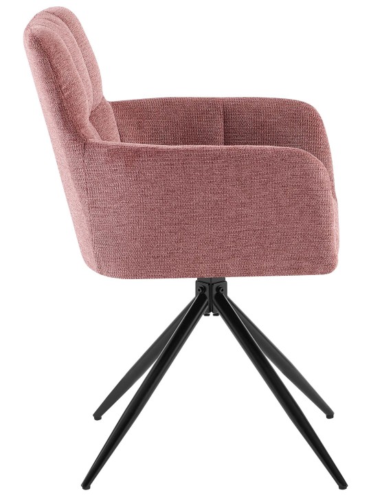 Lot de 2 chaises de salle à manger Jonah tissu, rouge rubis