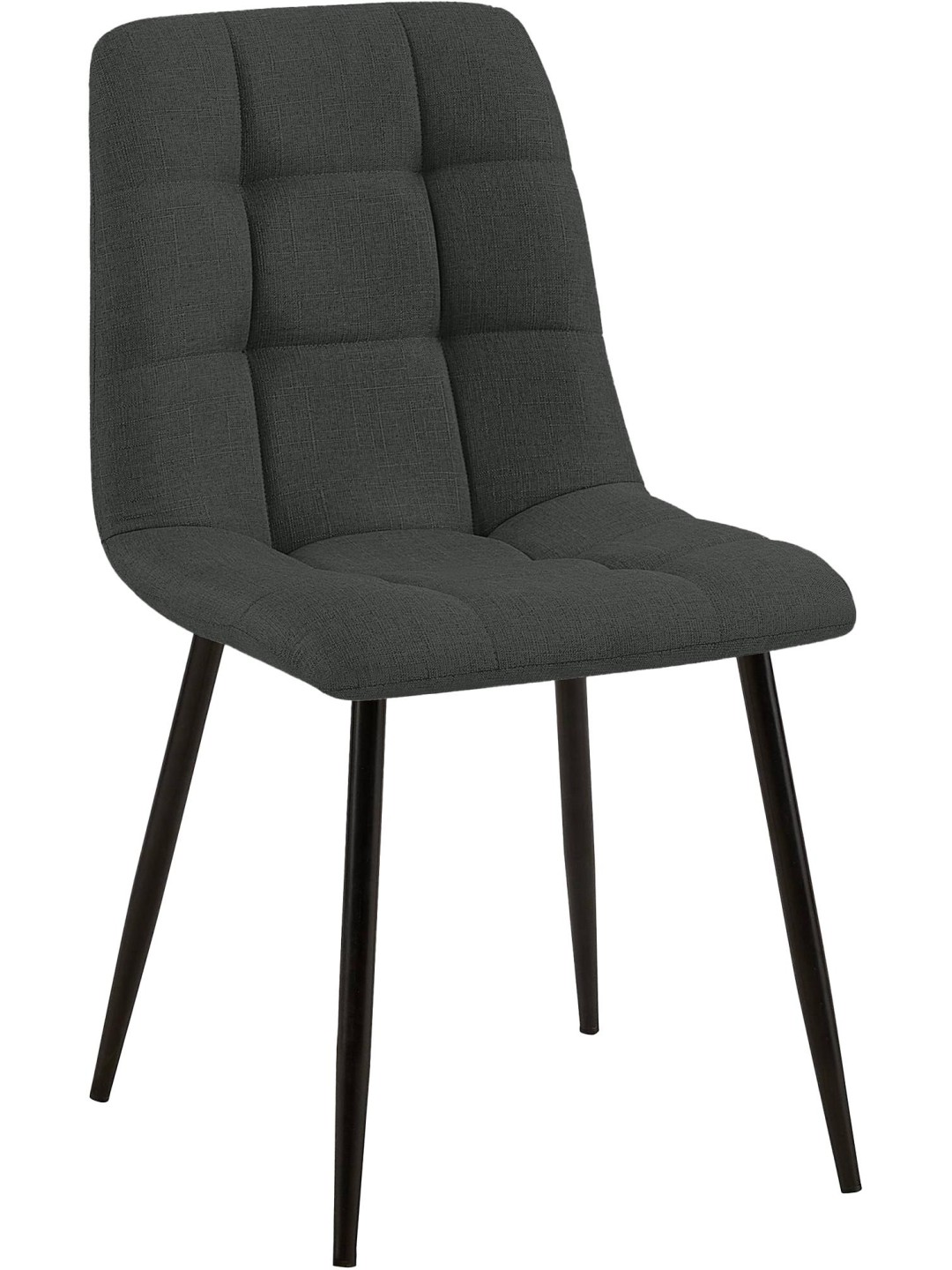Chaise de salle à manger Tilde tissu, gris foncé