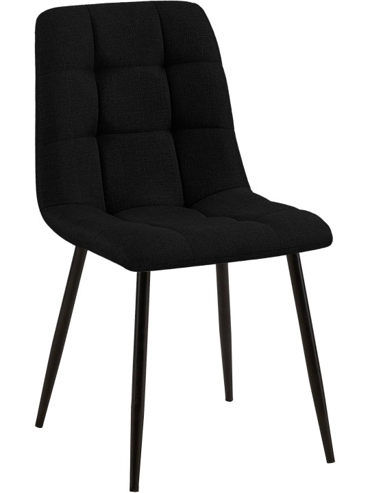 Chaise de salle à manger Tilde tissu, noir Chaise de salle à manger Tilde tissu, noir