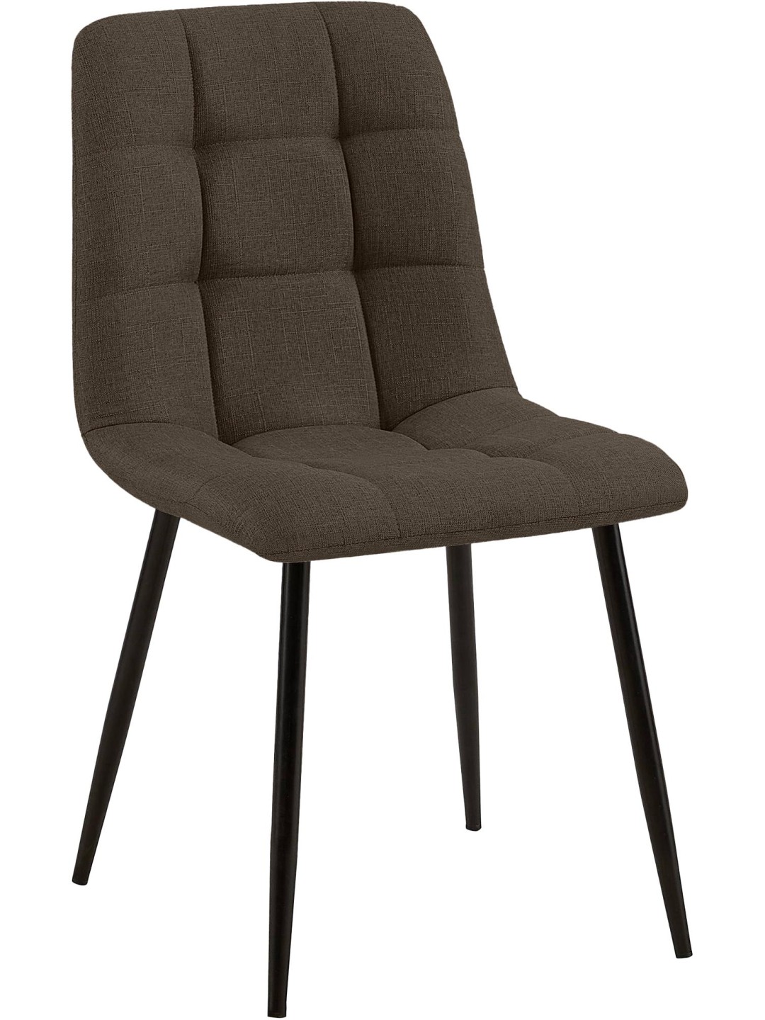 Chaise de salle à manger Tilde tissu, brun