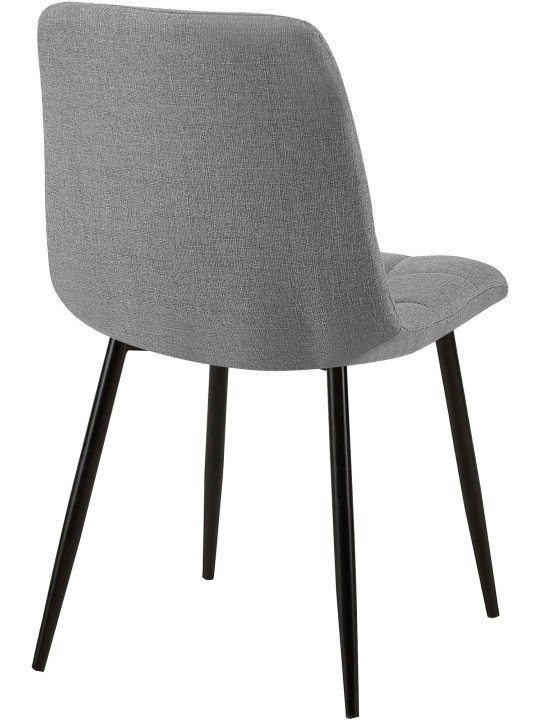 Lot de 2 chaises de salle à manger Tilde tissu, gris