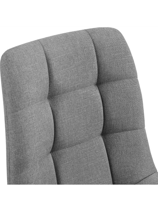 Lot de 2 chaises de salle à manger Tilde tissu, gris