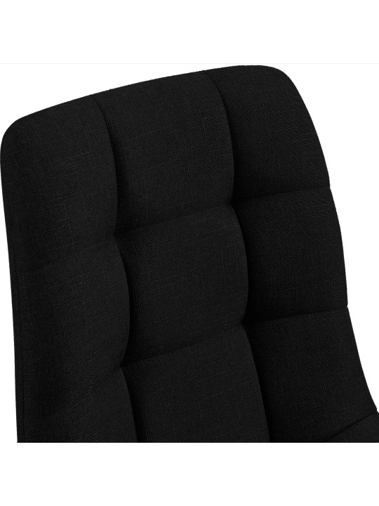 Lot de 2 chaises de salle à manger Tilde tissu, noir