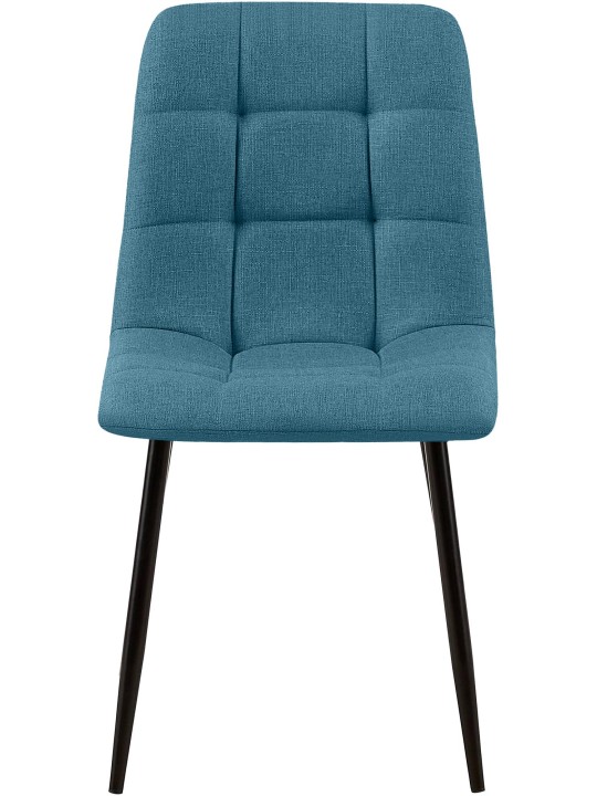 Lot de 2 chaises de salle à manger Tilde tissu, bleu