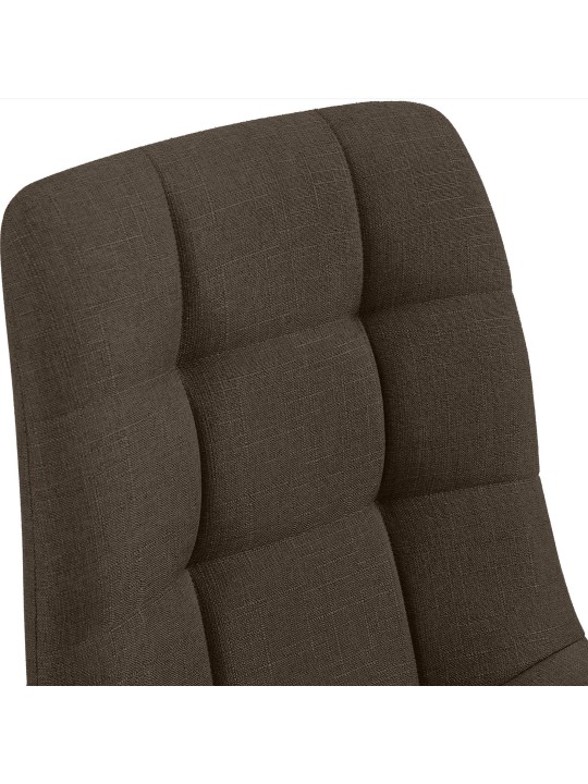 Lot de 2 chaises de salle à manger Tilde tissu, brun
