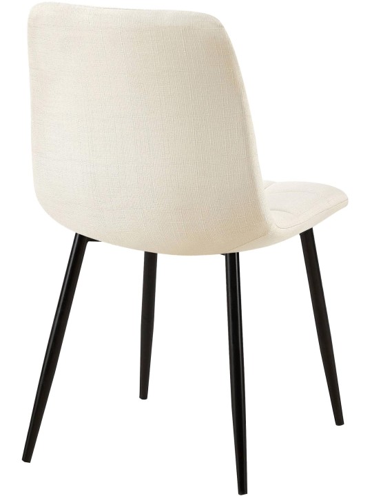 Lot de 2 chaises de salle à manger Tilde tissu, crème