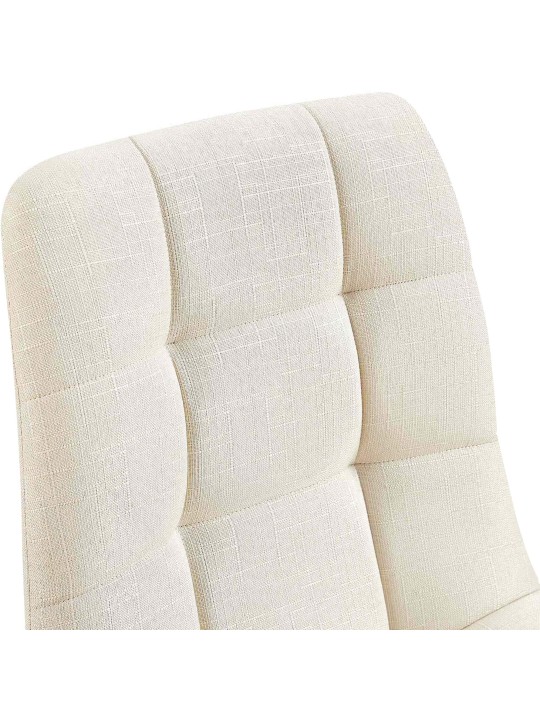 Lot de 2 chaises de salle à manger Tilde tissu, crème