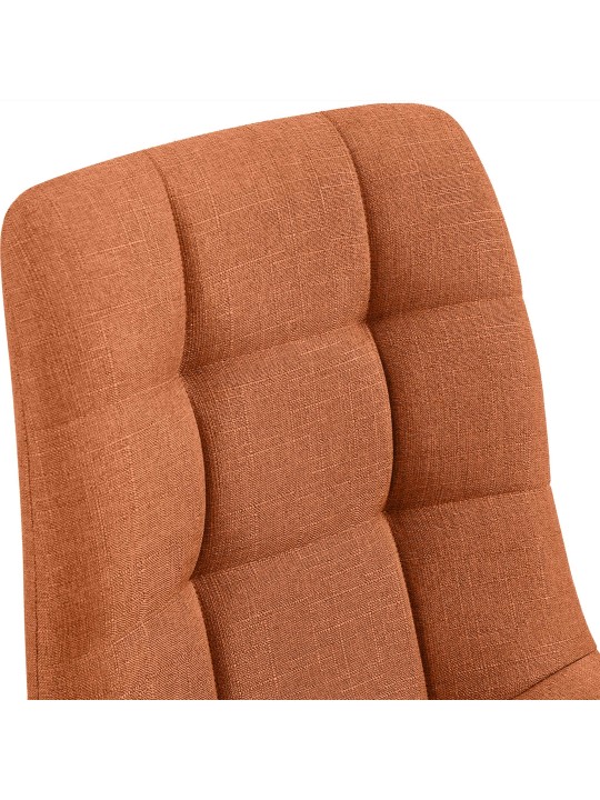 Lot de 2 chaises de salle à manger Tilde tissu, orange