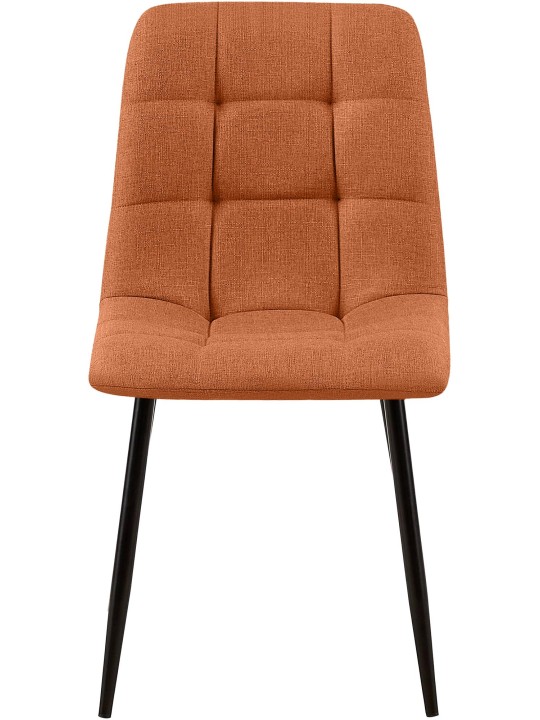 Lot de 2 chaises de salle à manger Tilde tissu, orange