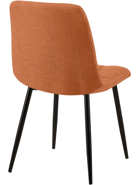 Lot de 2 chaises de salle à manger Tilde tissu, orange