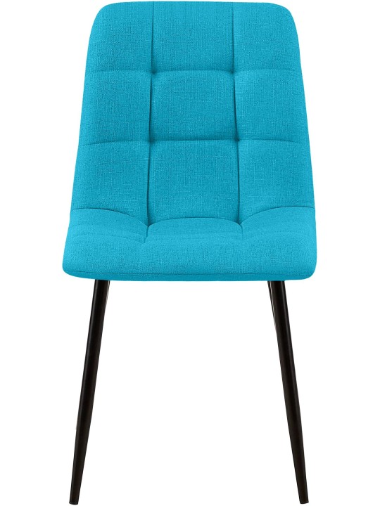 Lot de 2 chaises de salle à manger Tilde tissu, turquoise Lot de 2 chaises de salle à manger Tilde tissu, turquoise