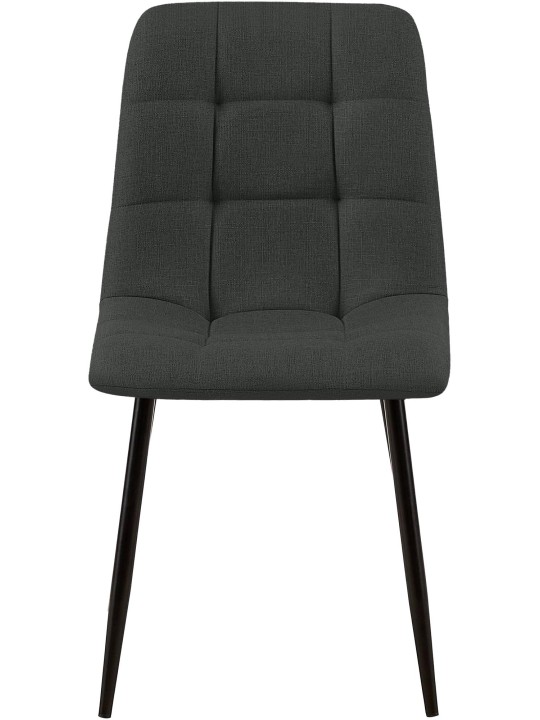 Lot de 4 chaises de salle à manger Tilde tissu, gris foncé