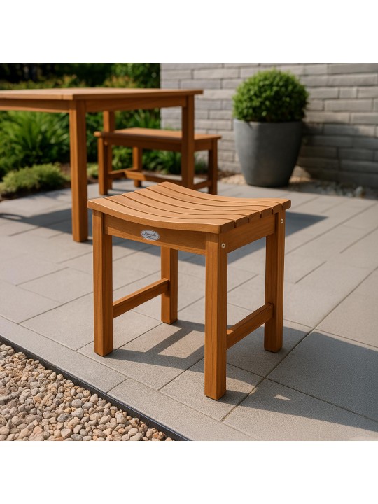 Tabouret Bibury, teck