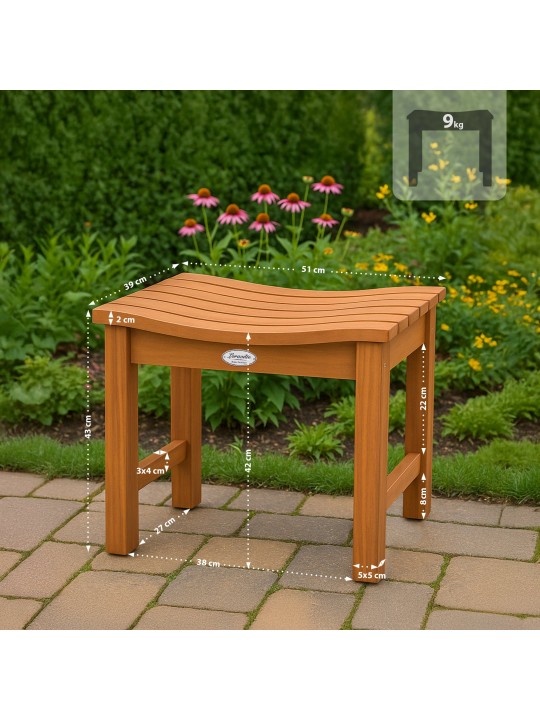 Tabouret Bibury, teck