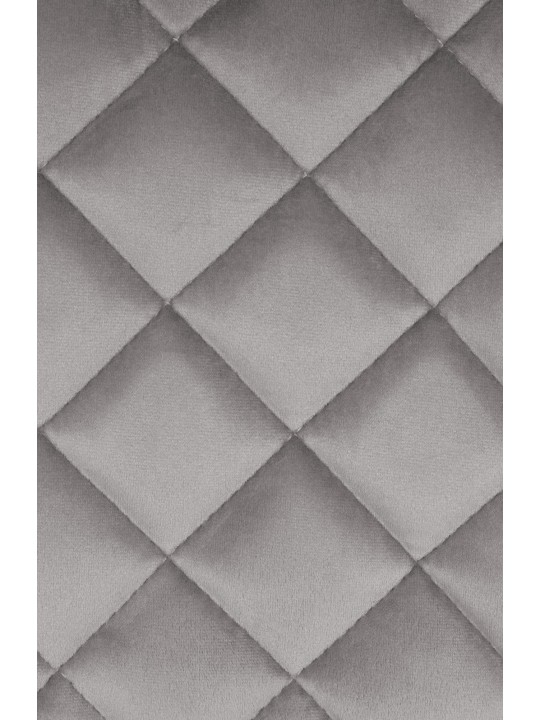 Lot de 2 tabourets de bar Kasson velours, gris