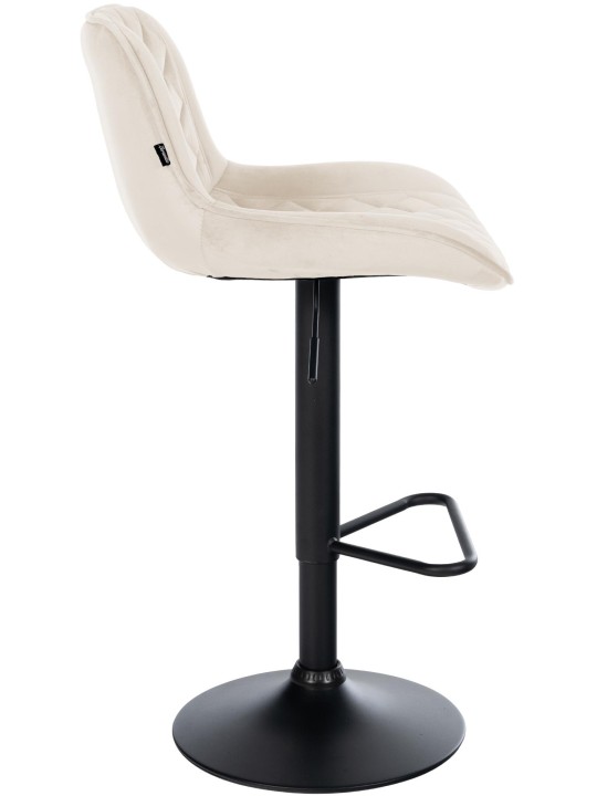 Lot de 2 tabourets de bar Kasson velours, crème Lot de 2 tabourets de bar Kasson velours, crème