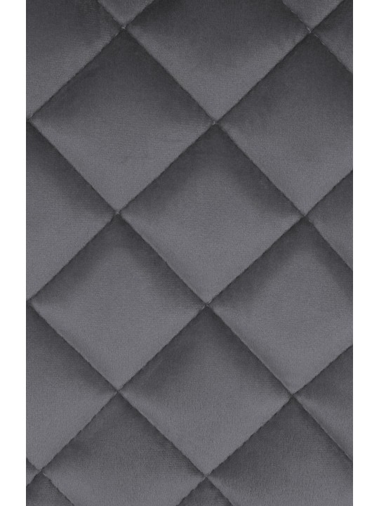 Lot de 2 tabourets de bar Kasson velours, gris foncé