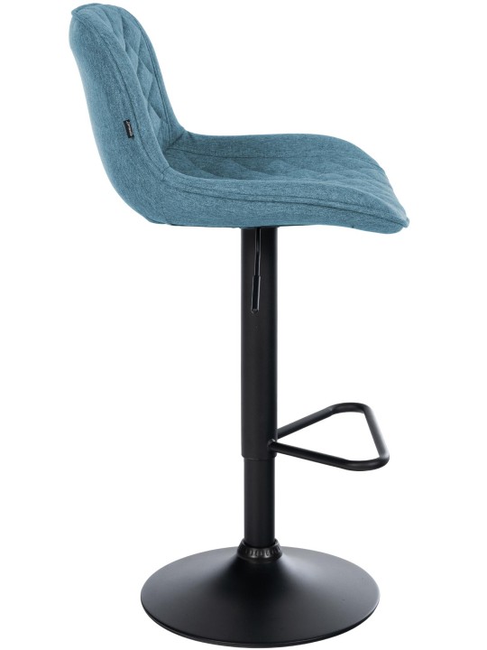 Lot de 2 tabourets de bar Kasson tissu, bleu