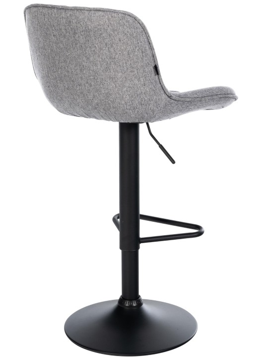 Lot de 2 tabourets de bar Kasson tissu, gris