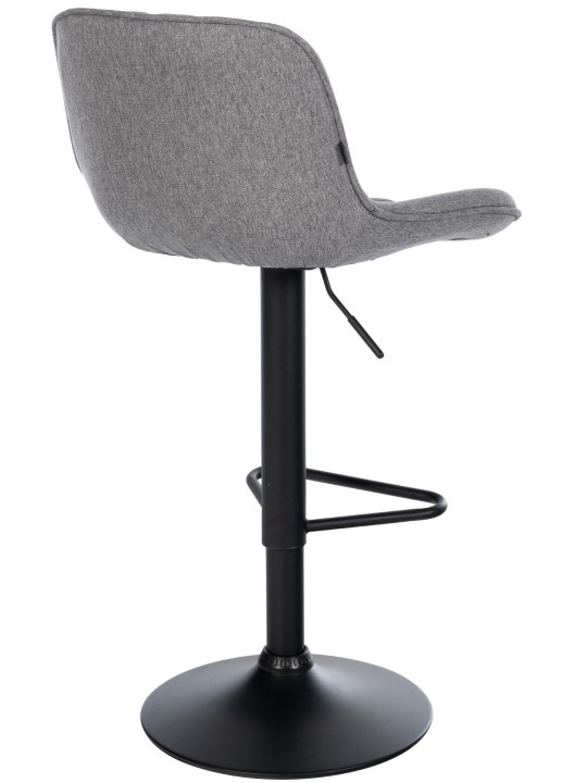 Lot de 2 tabourets de bar Kasson tissu, gris foncé