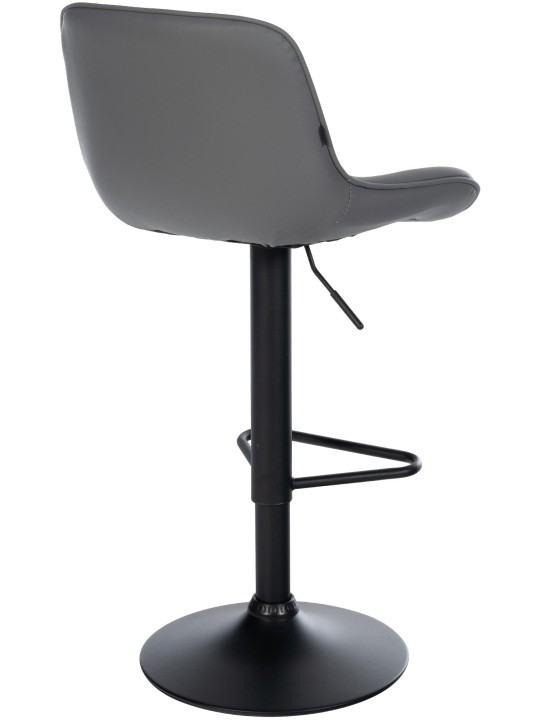 Lot de 2 tabourets de bar Kasson simili cuir, gris Lot de 2 tabourets de bar Kasson simili cuir, gris