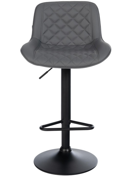 Lot de 2 tabourets de bar Kasson simili cuir, gris Lot de 2 tabourets de bar Kasson simili cuir, gris