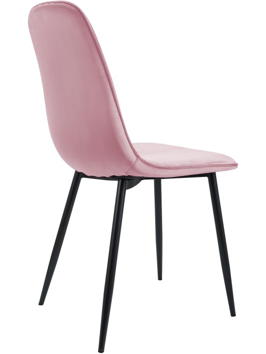 Chaise de salle à manger en velours Maryam, rose Chaise de salle à manger en velours Maryam, rose