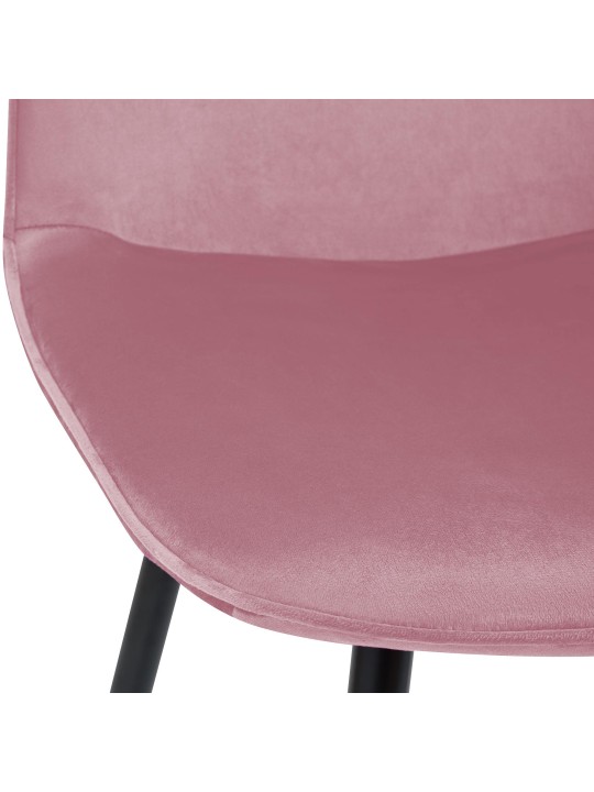 Chaise de salle à manger en velours Maryam, rose Chaise de salle à manger en velours Maryam, rose