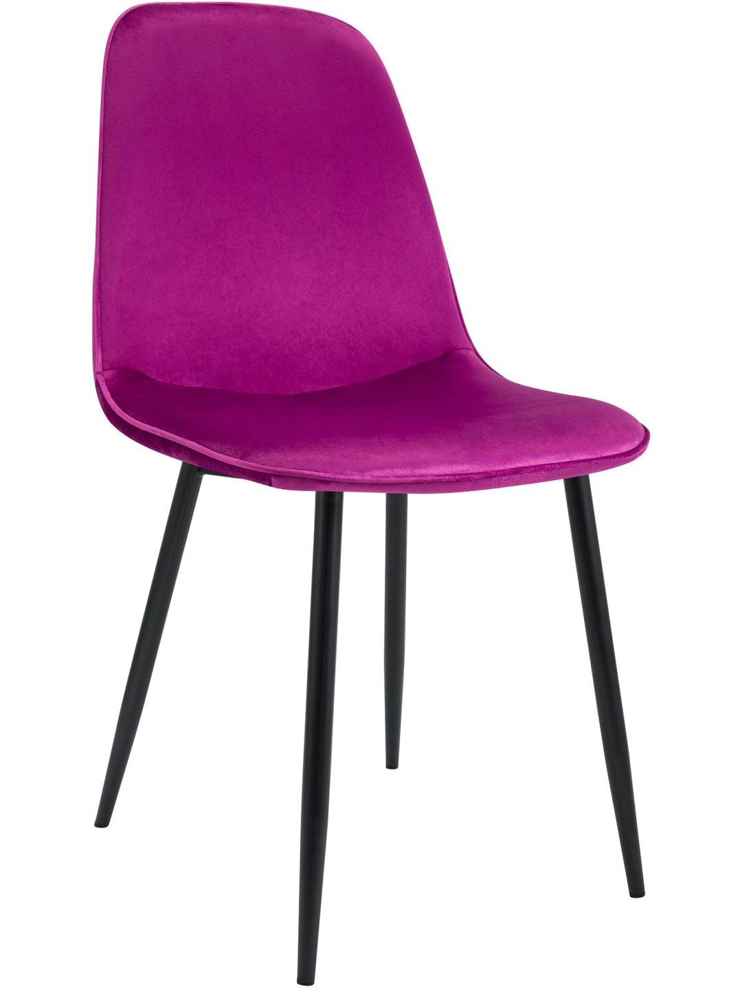 Chaise de salle à manger en velours Maryam, lilas