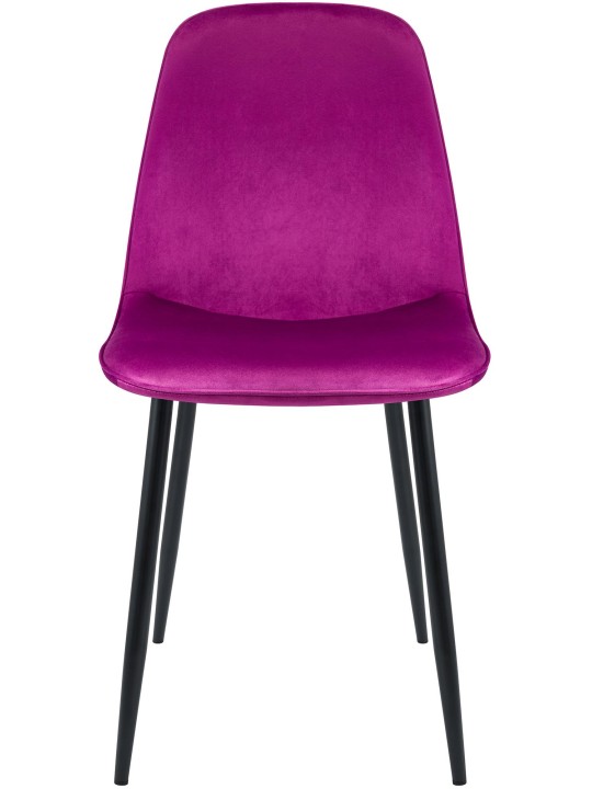 Chaise de salle à manger en velours Maryam, lilas