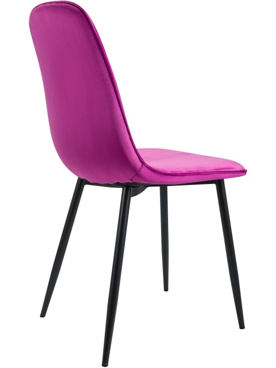 Chaise de salle à manger en velours Maryam, lilas
