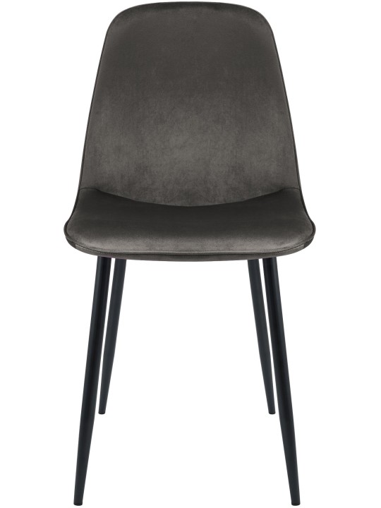 Chaise de salle à manger en velours Maryam, anthracite Chaise de salle à manger en velours Maryam, anthracite