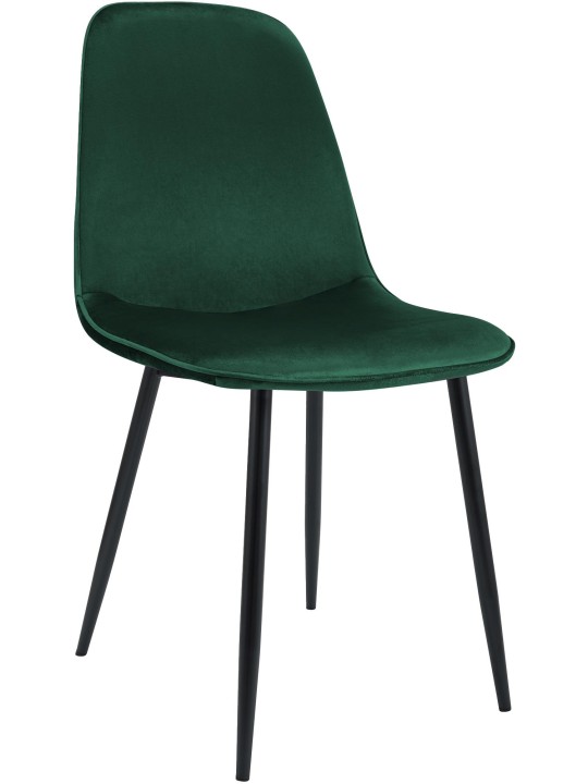 Chaise de salle à manger en velours Maryam, vert Chaise de salle à manger en velours Maryam, vert