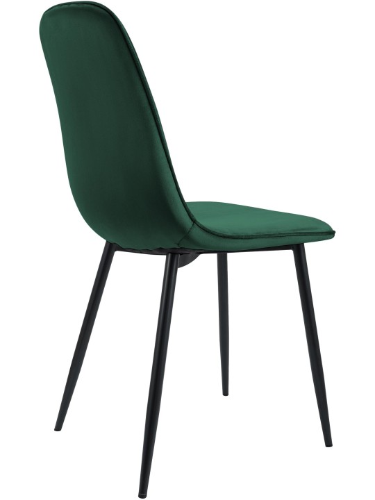 Chaise de salle à manger en velours Maryam, vert Chaise de salle à manger en velours Maryam, vert