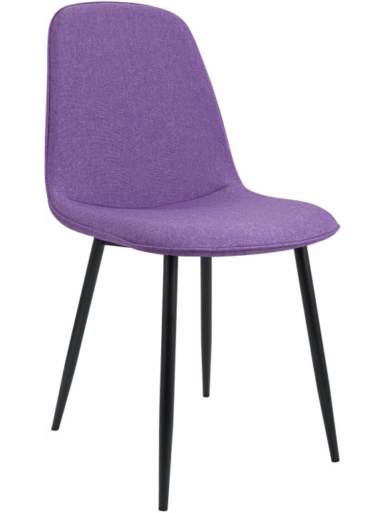Chaise de salle à manger Maryam en tissu, lilas