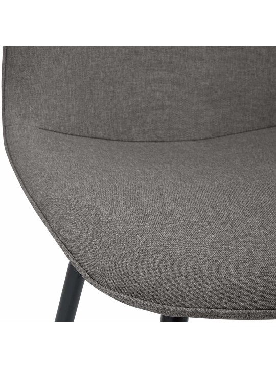 Chaise de salle à manger Maryam en tissu, gris clair Chaise de salle à manger Maryam en tissu, gris clair