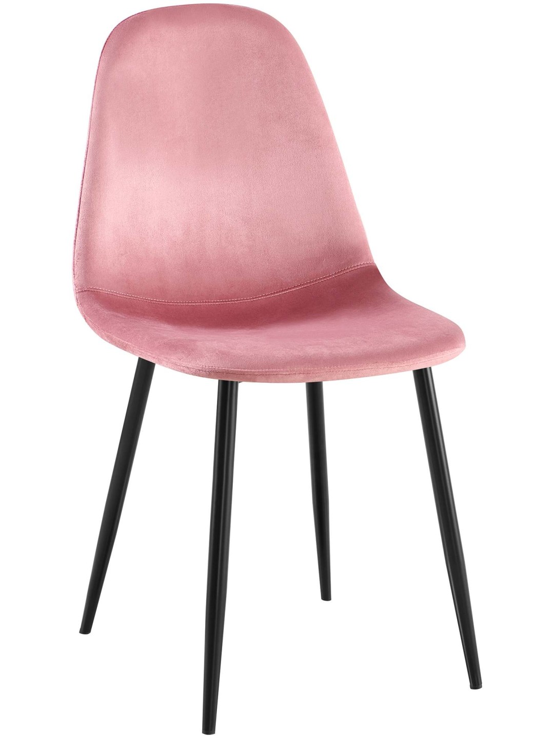 Chaise de salle à manger en velours Napier, rose