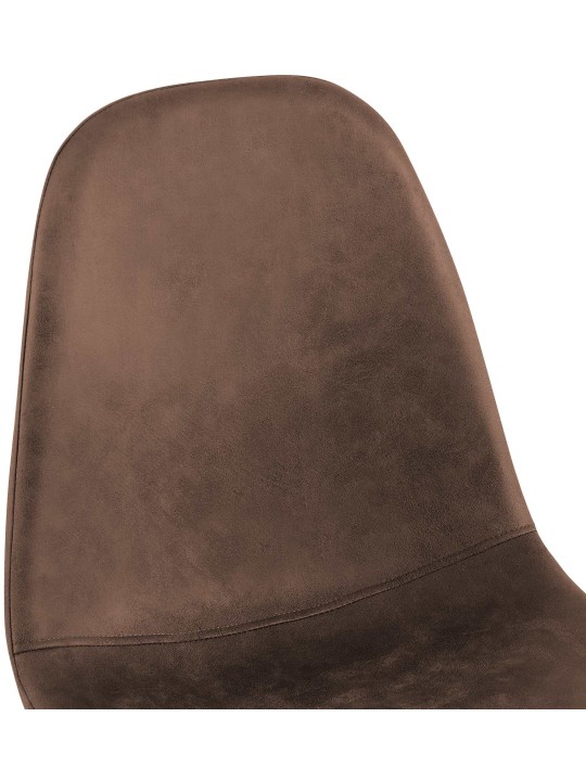 Lot de 4 chaises de salle à manger Napier simili cuir, brun