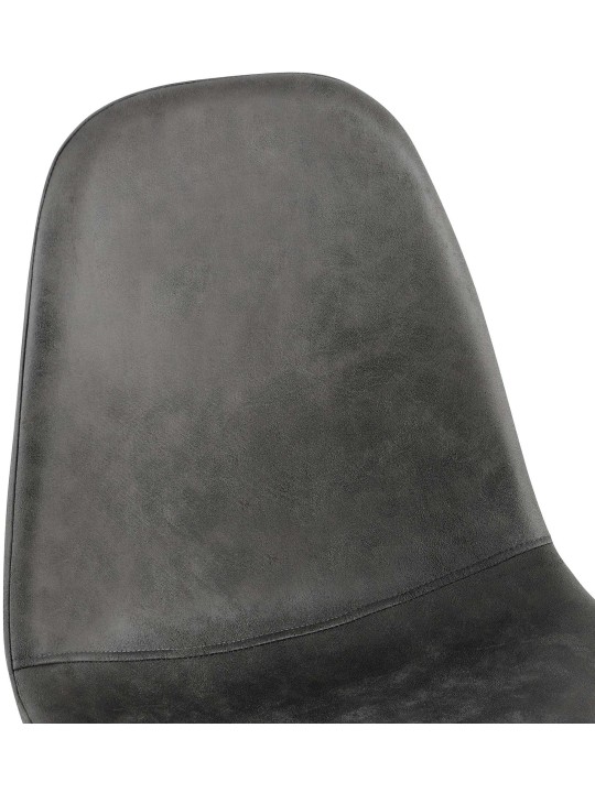 Lot de 4 chaises de salle à manger Napier simili cuir, noir