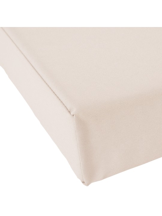Banc à bascule Joyce avec coussin d'assise 220 cm + teck, crème