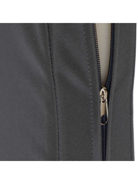 Banc en teck Jackson avec coussin d'assise 120 cm + teck, gris foncé Banc en teck Jackson avec coussin d'assise 120 cm + teck, gris foncé