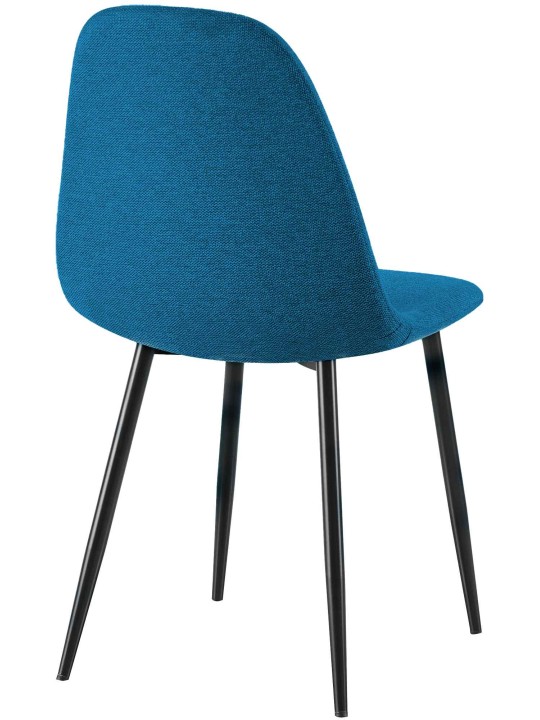 Lot de 4 chaises de salle à manger tissu Napier, bleu